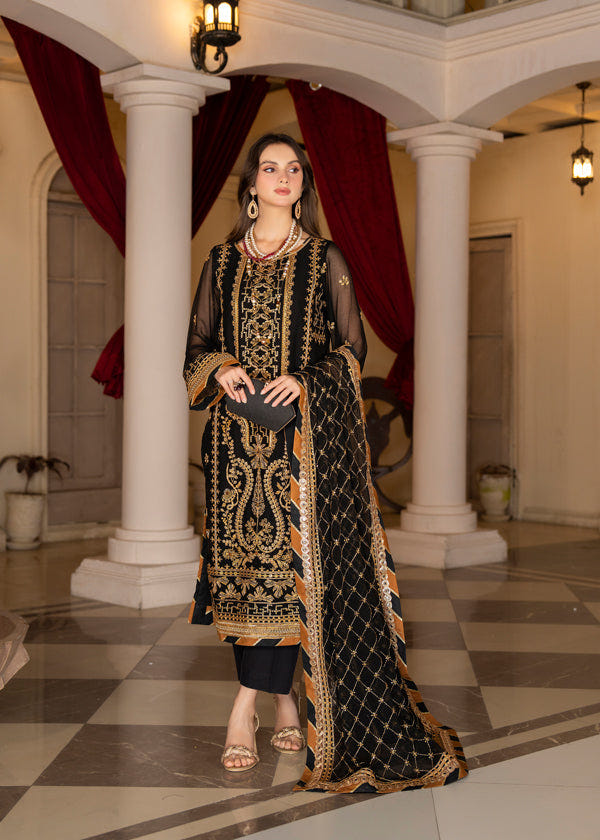 Strawberry | Rimjhim Chiffon Collection | FLS-RJ-001 -  Strawberry Formal - Original Designer Dress - House of Maryam