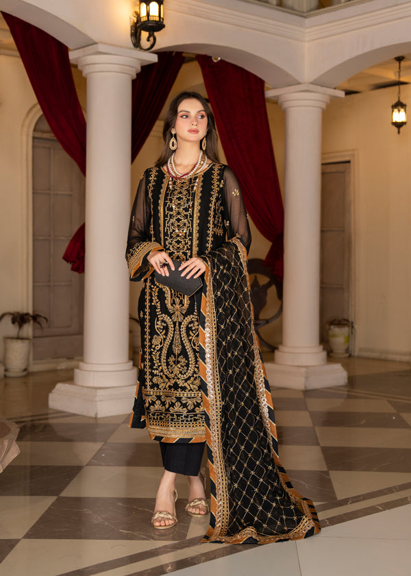 Strawberry | Rimjhim Chiffon Collection | FLS-RJ-001 -  Strawberry Formal - Original Designer Dress - House of Maryam