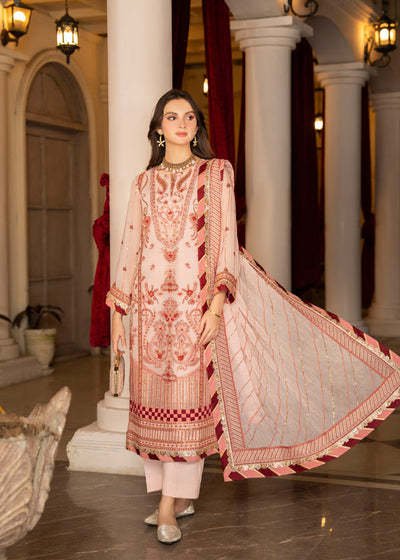 Strawberry | Rimjhim Chiffon Collection | FLS-RJ-006 -  Strawberry Formal - Original Designer Dress - House of Maryam