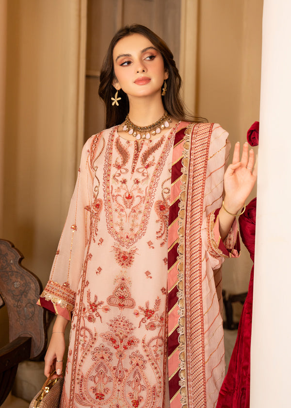 Strawberry | Rimjhim Chiffon Collection | FLS-RJ-006 -  Strawberry Formal - Original Designer Dress - House of Maryam