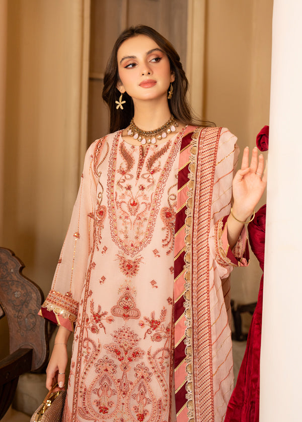 Strawberry | Rimjhim Chiffon Collection | FLS-RJ-006 by Designer Strawberry - House of Maryam - Pakistani Designer Ethnic Wear in {{ shop.shopifyCountryName }}