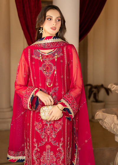 Strawberry | Rimjhim Chiffon Collection | FLS-RJ-007 -  Strawberry Formal - Original Designer Dress - House of Maryam
