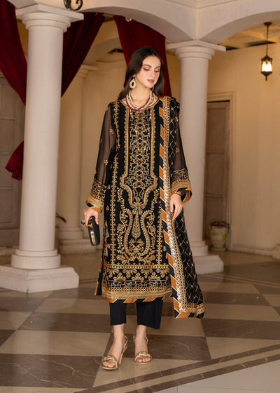Strawberry | Rimjhim Chiffon Collection | FLS-RJ-001 -  Strawberry Formal - Original Designer Dress - House of Maryam