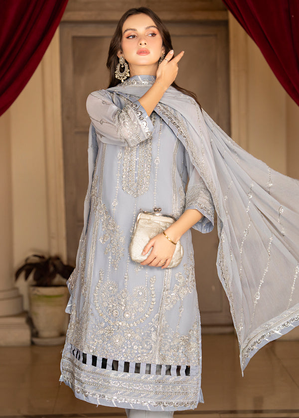 Strawberry | Rimjhim Chiffon Collection | FLS-RJ-008 -  Strawberry Formal - Original Designer Dress - House of Maryam