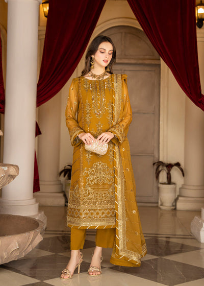 Strawberry | Rimjhim Chiffon Collection | FLS-RJ-009 -  Strawberry Formal - Original Designer Dress - House of Maryam