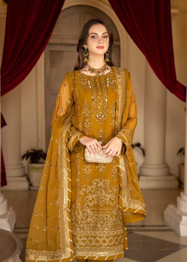 Strawberry | Rimjhim Chiffon Collection | FLS-RJ-009 -  Strawberry Formal - Original Designer Dress - House of Maryam