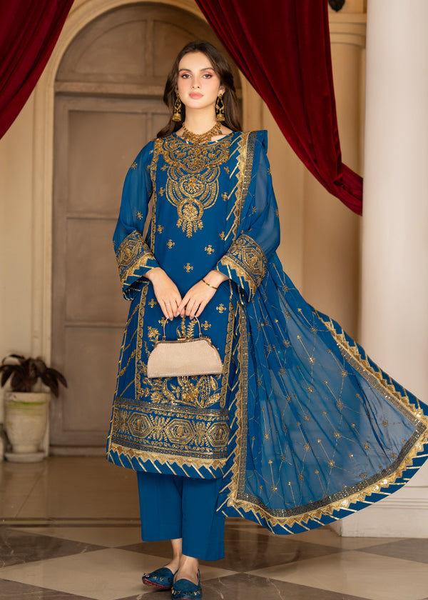 Strawberry | Rimjhim Chiffon Collection | FLS-RJ-010 -  Strawberry Formal - Original Designer Dress - House of Maryam