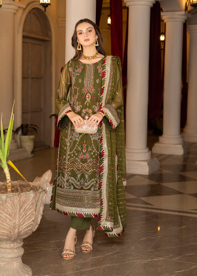 Strawberry | Rimjhim Chiffon Collection | FLS-RJ-002 -  Strawberry Formal - Original Designer Dress - House of Maryam