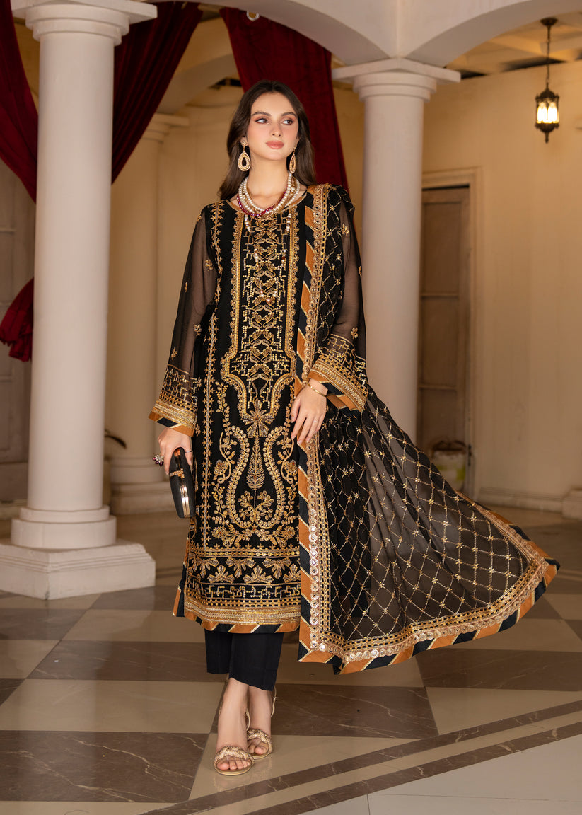 Strawberry | Rimjhim Chiffon Collection | FLS-RJ-001 -  Strawberry Formal - Original Designer Dress - House of Maryam