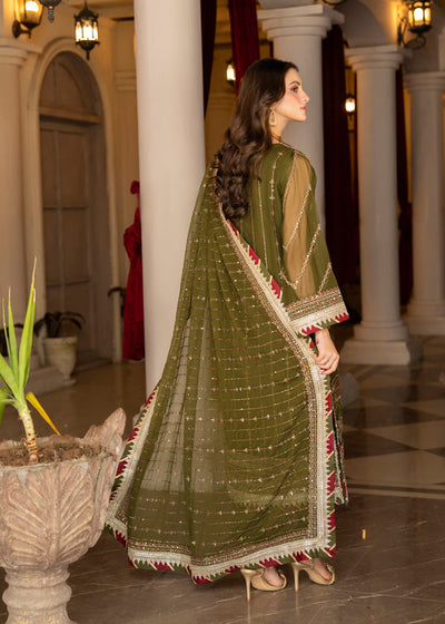 Strawberry | Rimjhim Chiffon Collection | FLS-RJ-002 -  Strawberry Formal - Original Designer Dress - House of Maryam