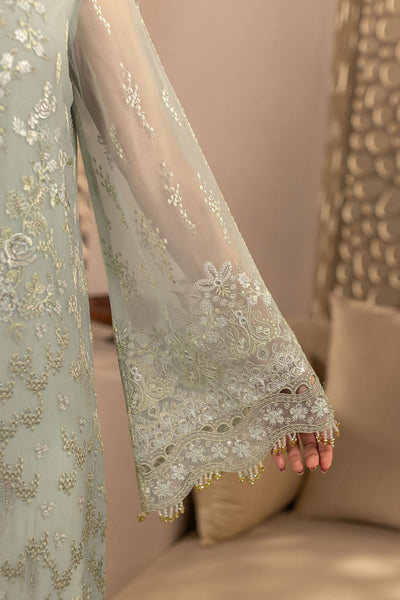 Flossie | Zeenat Formals | ZE-101-Brand:Flossie-Type:Ladies Clothes-Mint-Chiffon-House of Maryam- Buy in UK, USA