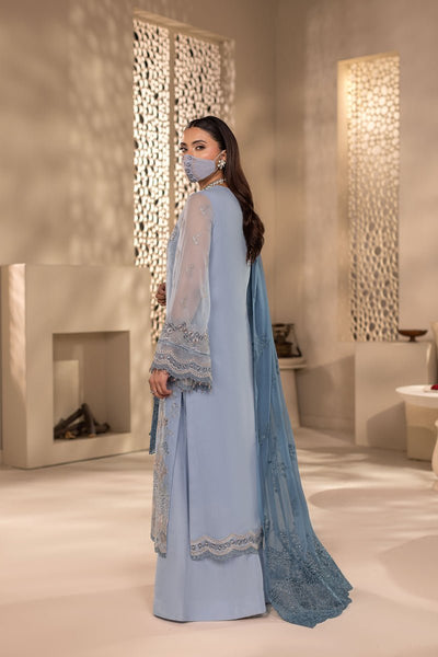 Flossie | Zeenat Formals | ZE-103-Brand:Flossie-Type:Ladies Clothes-Gray-Chiffon-House of Maryam- Buy in UK, USA