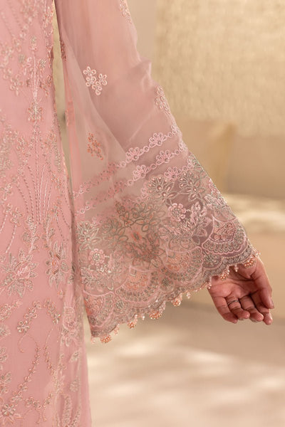 Flossie | Zeenat Formals | ZE-105-Brand:Flossie-Type:Ladies Clothes-Soft Pink-Chiffon-House of Maryam- Buy in UK, USA