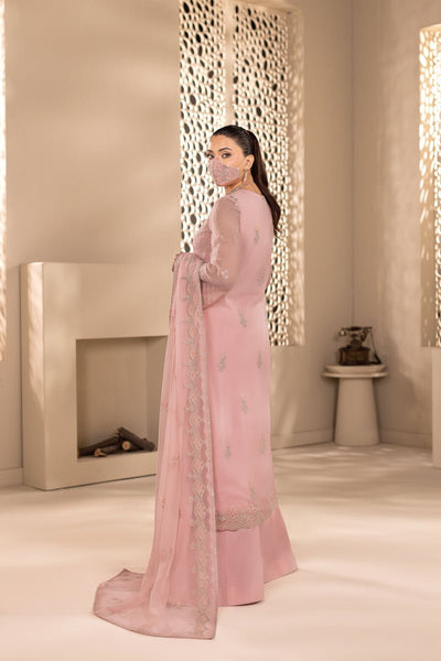 Flossie | Zeenat Formals | ZE-105-Brand:Flossie-Type:Ladies Clothes-Soft Pink-Chiffon-House of Maryam- Buy in UK, USA