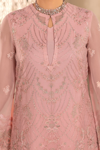Flossie | Zeenat Formals | ZE-105-Brand:Flossie-Type:Ladies Clothes-Soft Pink-Chiffon-House of Maryam- Buy in UK, USA