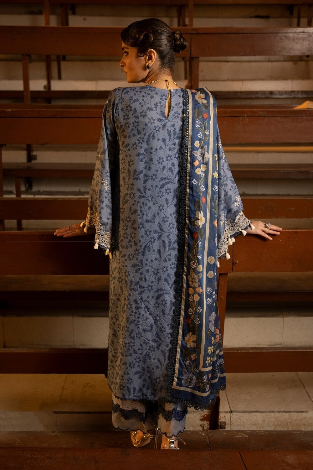 Ittehad | Embroidered Lawn | I-15 -  Ittehad Luxury - Original Designer Dress - House of Maryam