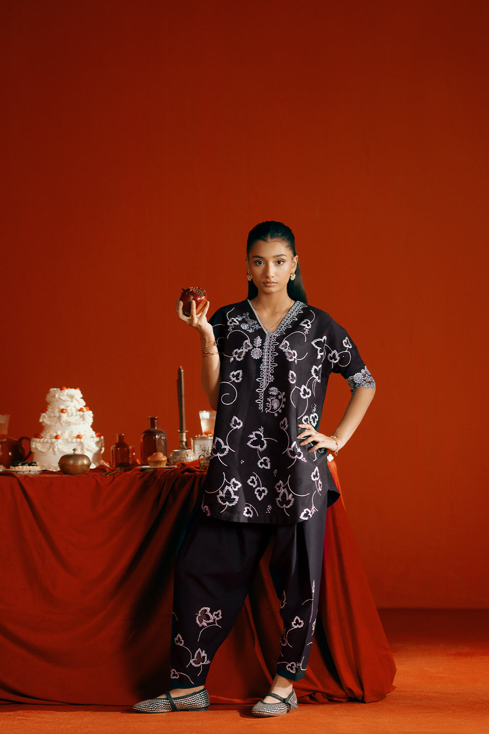 Saira Rizwan | Joolie Co ords | JOOLIE BLACK - JBP25-06 -  Saira Rizwan Ladies Clothes - Original Designer Dress - House of Maryam