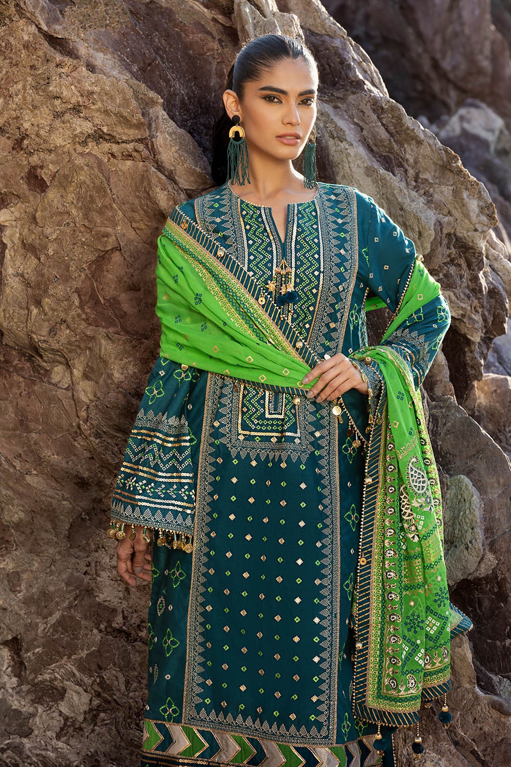 Gul Ahmed | Chunri Lawn 25 | BM-52025 -  Gul Ahmed Ladies Clothes - Original Designer Dress - House of Maryam