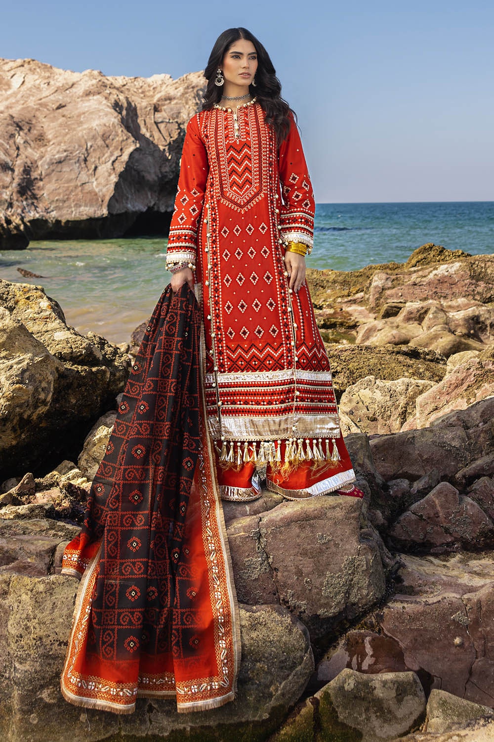 Gul Ahmed | Chunri Lawn 25 | CL-52443 -  Gul Ahmed Ladies Clothes - Original Designer Dress - House of Maryam