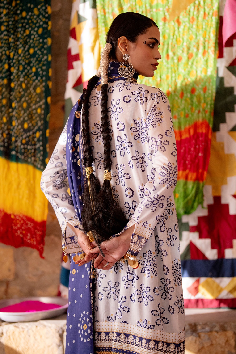 Gul Ahmed | Chunri Lawn 25 | CL-52411 B -  Gul Ahmed Ladies Clothes - Original Designer Dress - House of Maryam