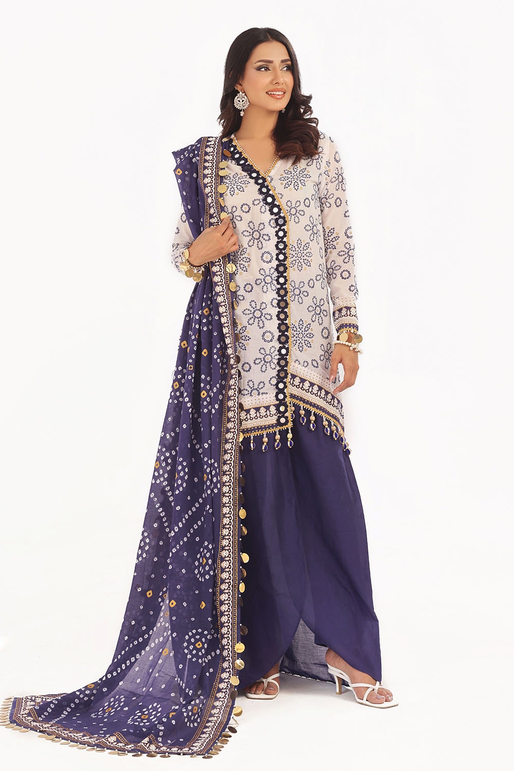 Gul Ahmed | Chunri Lawn 25 | CL-52411 B -  Gul Ahmed Ladies Clothes - Original Designer Dress - House of Maryam