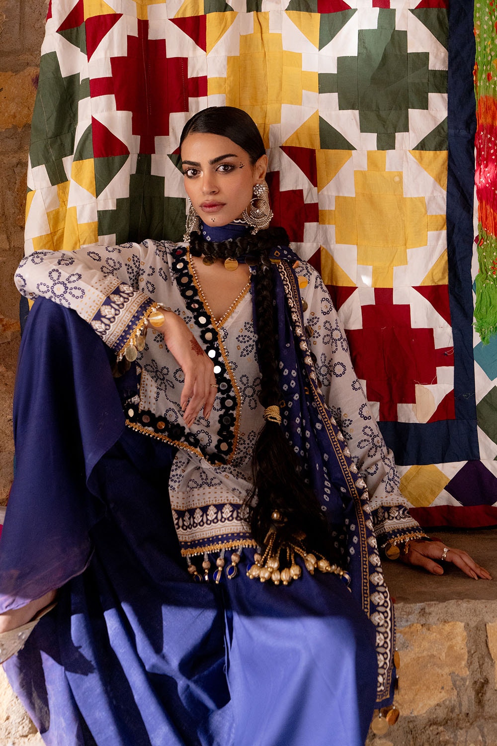 Gul Ahmed | Chunri Lawn 25 | CL-52411 B -  Gul Ahmed Ladies Clothes - Original Designer Dress - House of Maryam