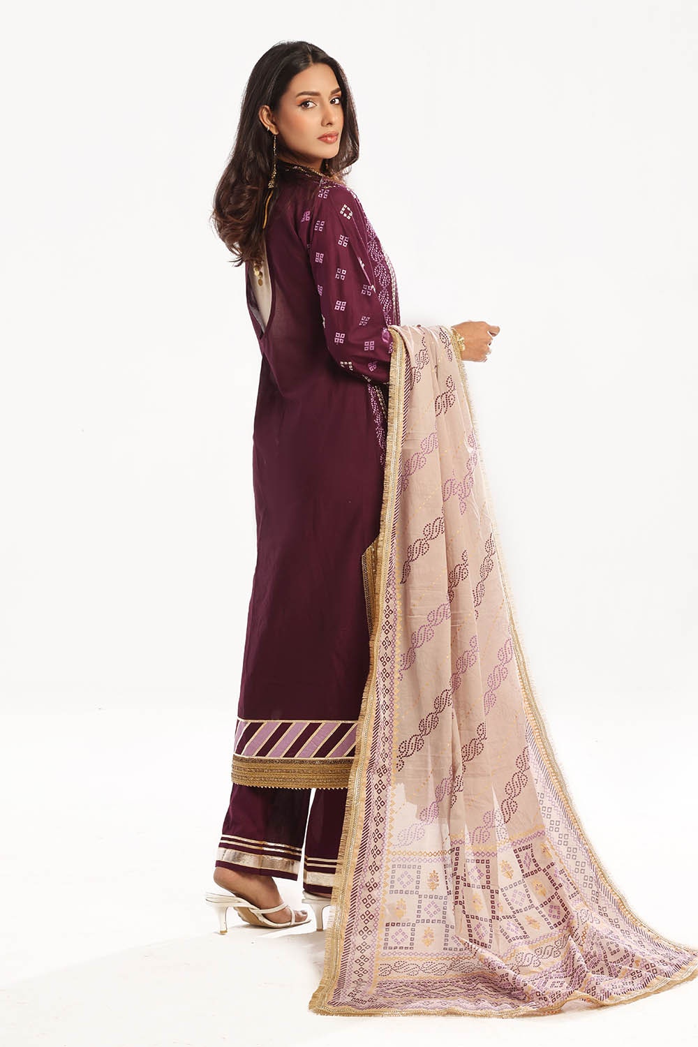 Gul Ahmed | Chunri Lawn 25 | CL-52413 -  Gul Ahmed Ladies Clothes - Original Designer Dress - House of Maryam