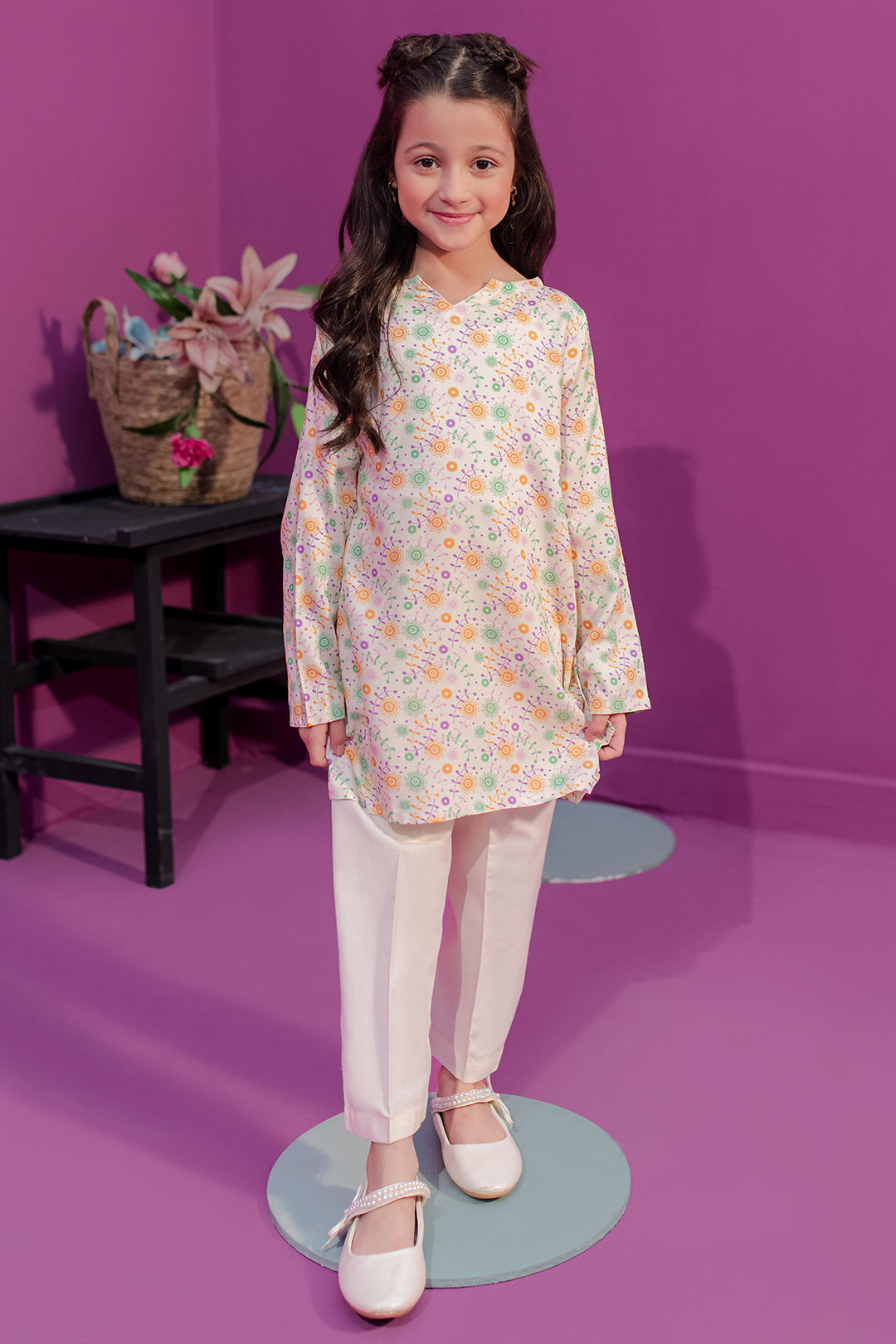 Zellbury Girls | 1 Piece Viscose | Kurta - 1721 -  Zellbury Girls Essential Pret - Original Designer Dress - House of Maryam