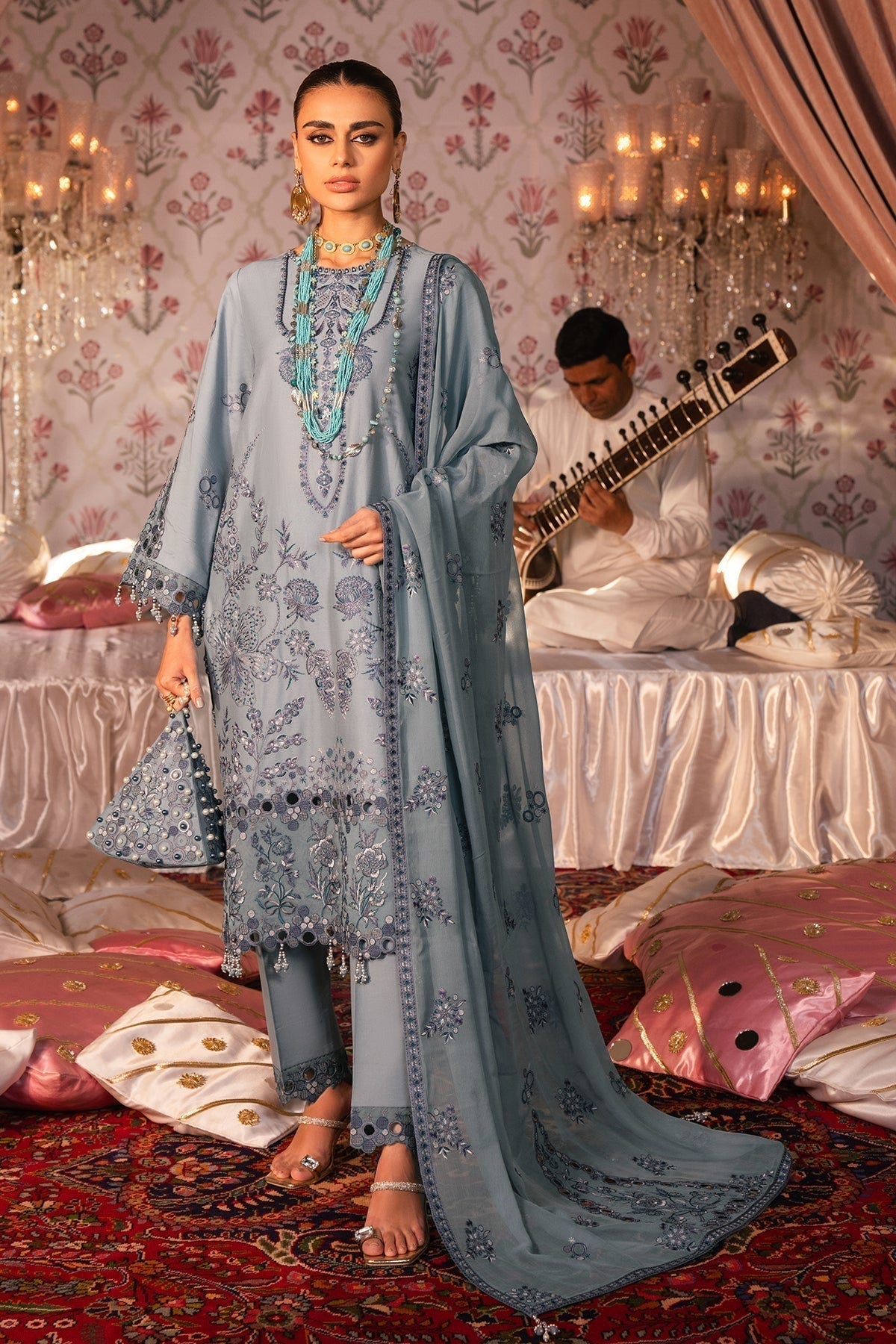 Alizeh | Rawayat Luxury Lawn 24 | Sahiba -  Alizeh Luxury - Original Designer Dress - House of Maryam