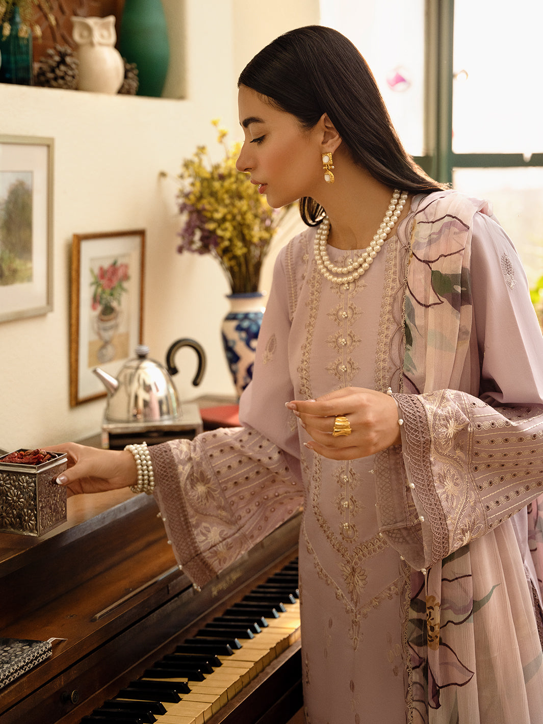 Izel | Dastak Luxury Lawn | GUL -  Izel Ladies Clothes - Original Designer Dress - House of Maryam