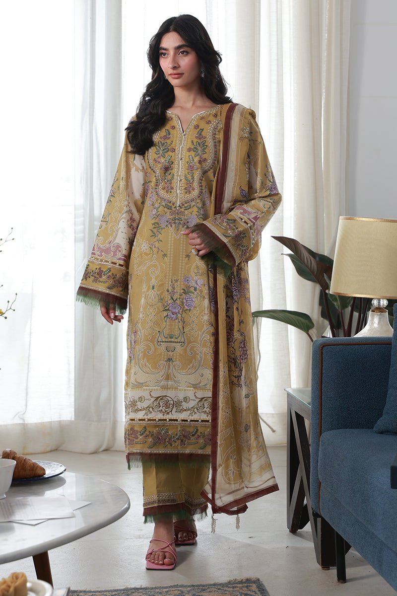 Gulaal | Delia Lawn 26 | Esme-Brand:Gulaal-Type:Ladies Clothes-Sand-Lawn-House of Maryam- Buy in UK, USA