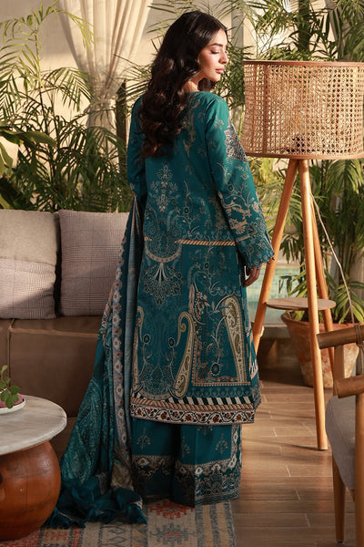 Gulaal | Delia Lawn 26 | Isla-Brand:Gulaal-Type:Ladies Clothes-Emerald Green-Lawn-House of Maryam- Buy in UK, USA