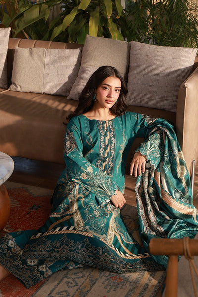 Gulaal | Delia Lawn 26 | Isla-Brand:Gulaal-Type:Ladies Clothes-Emerald Green-Lawn-House of Maryam- Buy in UK, USA