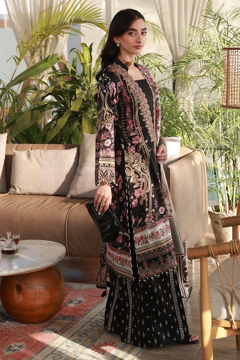 Gulaal | Delia Lawn 26 | Soleil-Brand:Gulaal-Type:Ladies Clothes-Black-Lawn-House of Maryam- Buy in UK, USA