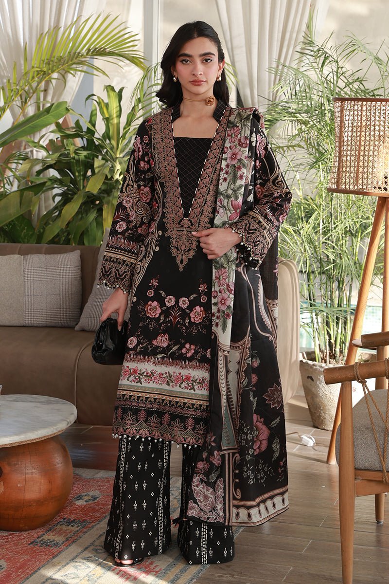 Gulaal | Delia Lawn 26 | Soleil-Brand:Gulaal-Type:Ladies Clothes-Black-Lawn-House of Maryam- Buy in UK, USA