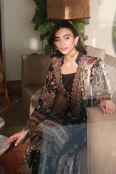 Gulaal | Delia Lawn 26 | Soleil-Brand:Gulaal-Type:Ladies Clothes-Black-Lawn-House of Maryam- Buy in UK, USA