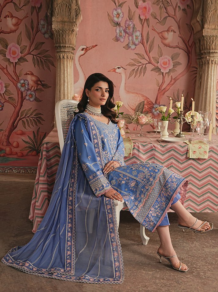Gulaal | Maisone Luxury Lawn | Ismer-Brand:Gulaal-Type:Ladies Clothes-Blue-Lawn-House of Maryam- Buy in UK, USA