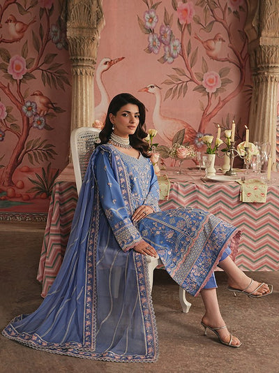 Gulaal | Maisone Luxury Lawn | Ismer-Brand:Gulaal-Type:Ladies Clothes-Blue-Lawn-House of Maryam- Buy in UK, USA