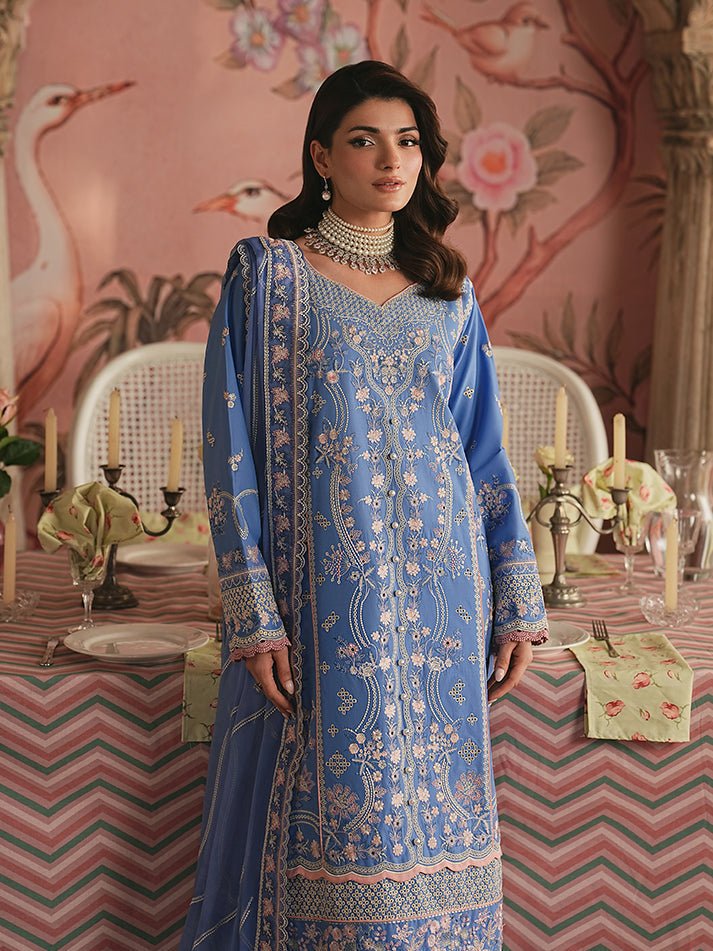Gulaal | Maisone Luxury Lawn | Ismer-Brand:Gulaal-Type:Ladies Clothes-Blue-Lawn-House of Maryam- Buy in UK, USA