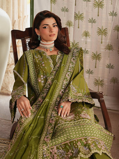 Gulaal | Maisone Luxury Lawn | Lumeva-Brand:Gulaal-Type:Ladies Clothes-Olive Green-Lawn-House of Maryam- Buy in UK, USA