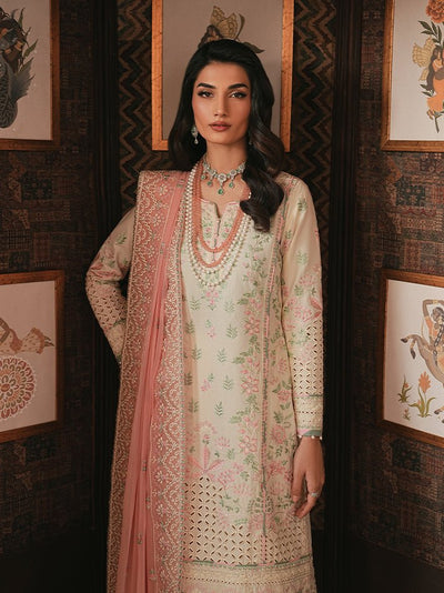 Gulaal | Maisone Luxury Lawn | Noirea-Brand:Gulaal-Type:Ladies Clothes-Ivory-Lawn-House of Maryam- Buy in UK, USA