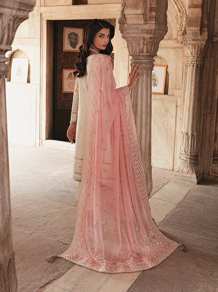 Gulaal | Maisone Luxury Lawn | Noirea-Brand:Gulaal-Type:Ladies Clothes-Ivory-Lawn-House of Maryam- Buy in UK, USA