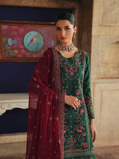Gulaal | Maisone Luxury Lawn | Selore-Brand:Gulaal-Type:Ladies Clothes-Bold Green-Lawn-House of Maryam- Buy in UK, USA