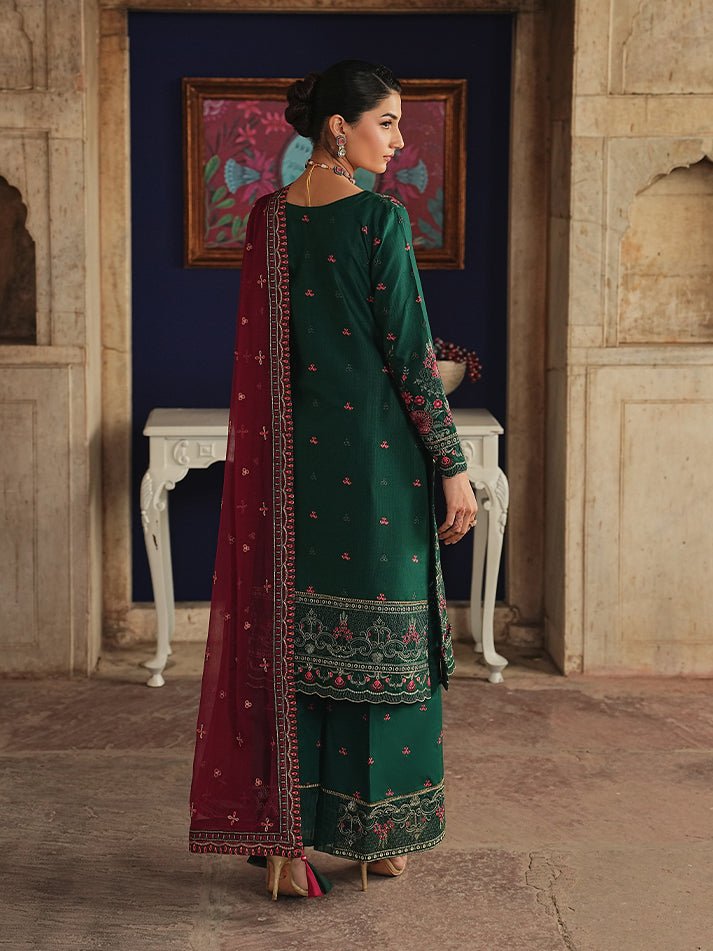 Gulaal | Maisone Luxury Lawn | Selore-Brand:Gulaal-Type:Ladies Clothes-Bold Green-Lawn-House of Maryam- Buy in UK, USA