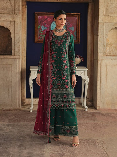 Gulaal | Maisone Luxury Lawn | Selore-Brand:Gulaal-Type:Ladies Clothes-Bold Green-Lawn-House of Maryam- Buy in UK, USA
