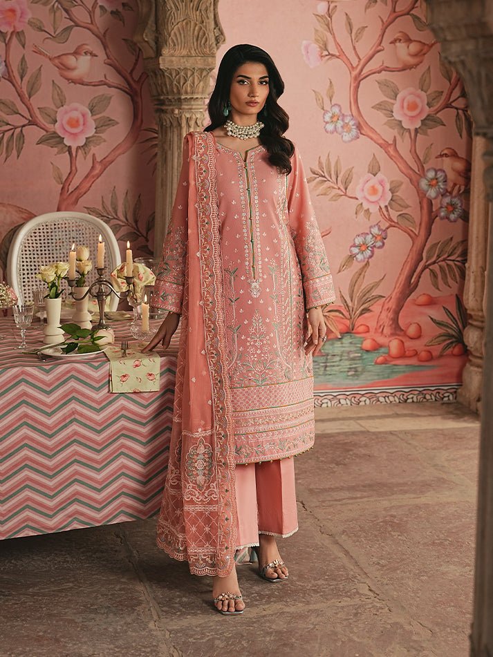 Gulaal | Maisone Luxury Lawn | Selvara-Brand:Gulaal-Type:Ladies Clothes-Pink-Lawn-House of Maryam- Buy in UK, USA