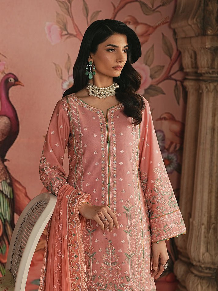 Gulaal | Maisone Luxury Lawn | Selvara-Brand:Gulaal-Type:Ladies Clothes-Pink-Lawn-House of Maryam- Buy in UK, USA