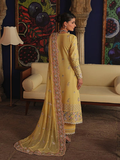 Gulaal | Maisone Luxury Lawn | Sorayae-Brand:Gulaal-Type:Ladies Clothes-Dust Yellow-Lawn-House of Maryam- Buy in UK, USA