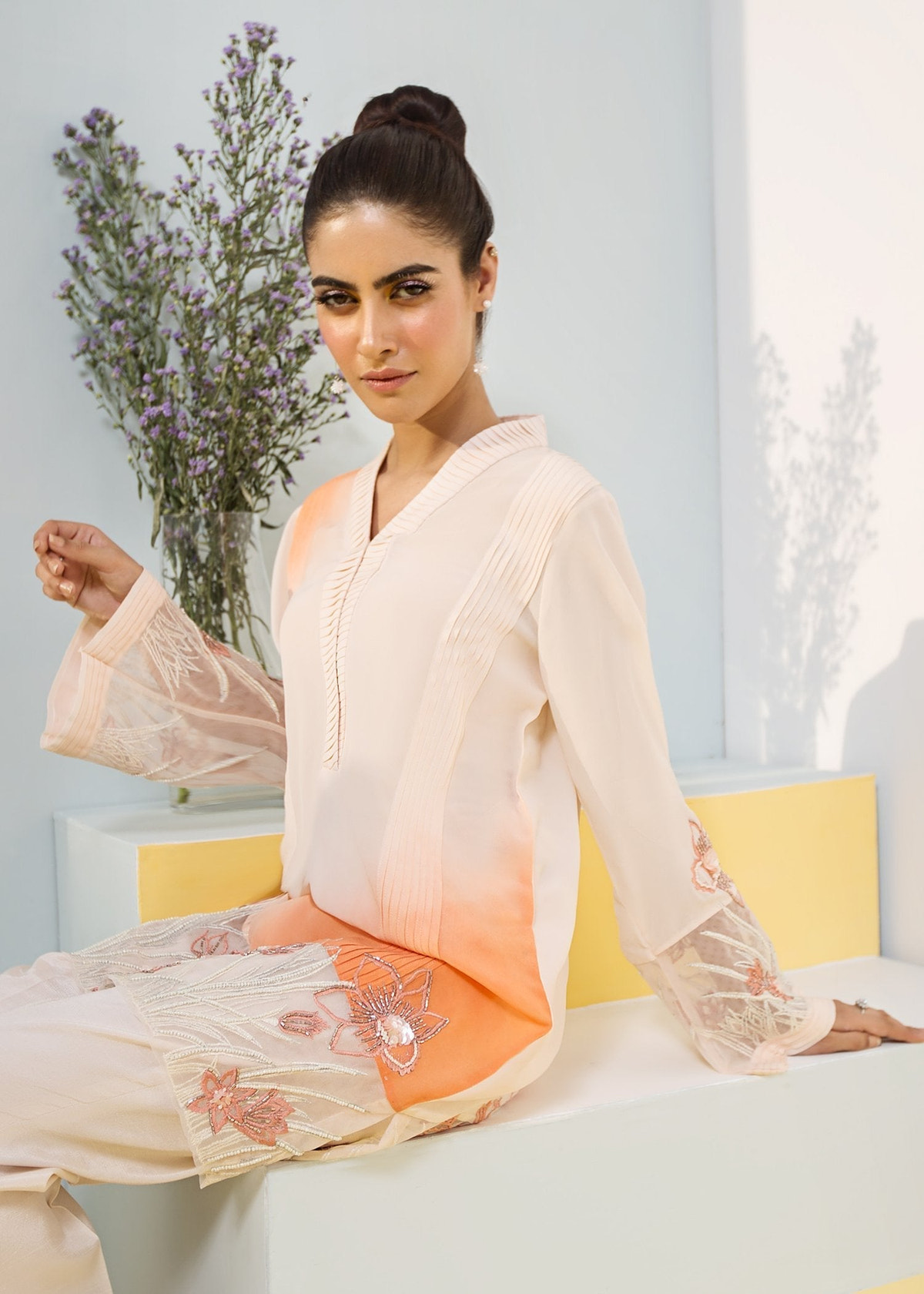 Hana | Daffodils Ready to Wear | Jet Fire -  Hana Ladies Clothes - Original Designer Dress - House of Maryam