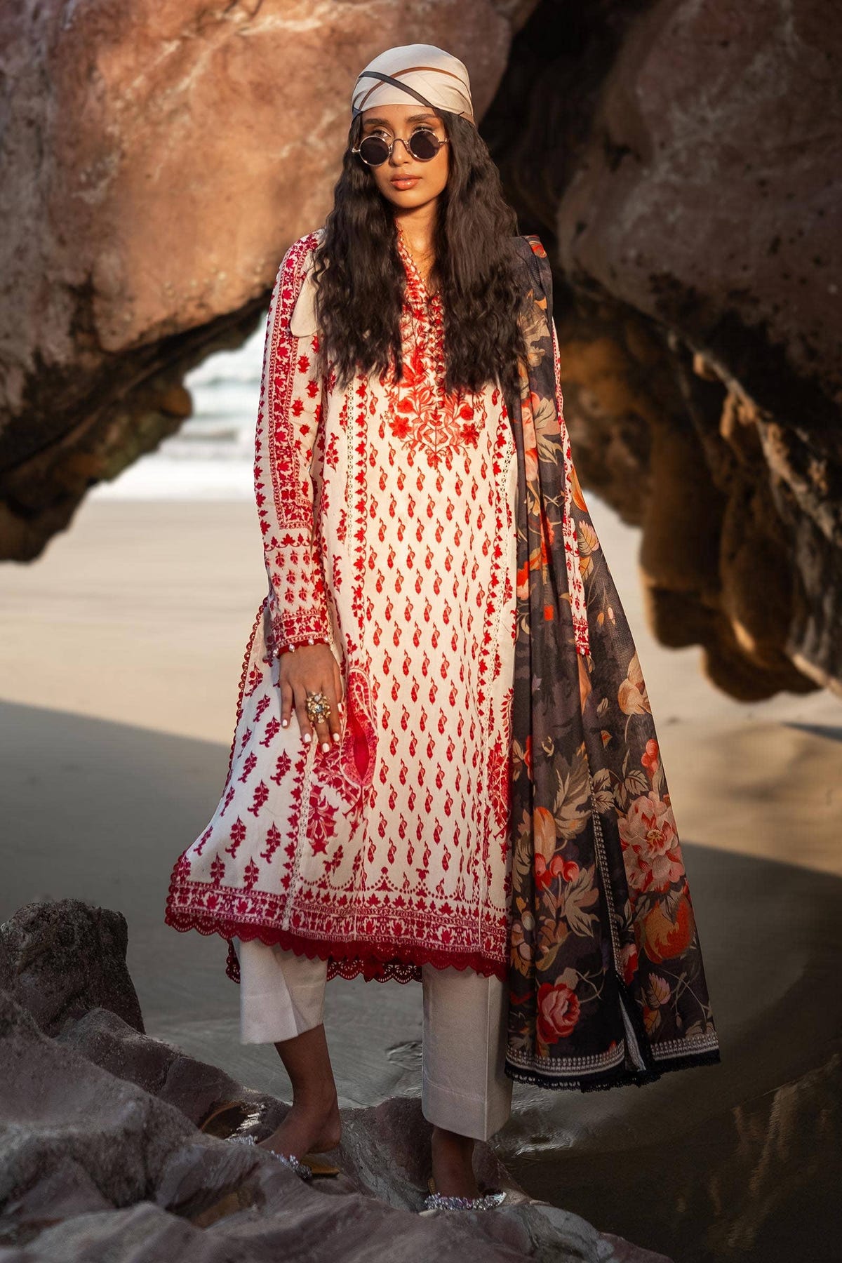 Sana Safinaz | Mahay Spring 24 | H241-006B-2BS -  Sana Safinaz Luxury - Original Designer Dress - House of Maryam